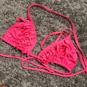 Hot pink swim suit top